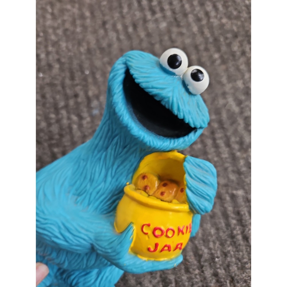 Vintage Illco Sesame Street Cookie Monster Coin Bank Complete w/Stopper 9"